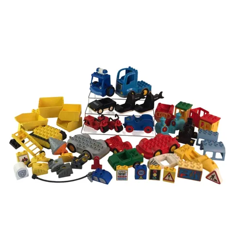 Lego Duplo Vehicle Parts Lot 50+ Pieces Construction Helicopter Motorcycle Train