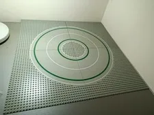 4 x Lego Base Plates Joblot Bundle Curve Corner Light Grey