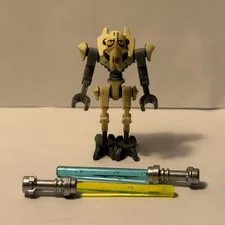 LEGO Star Wars General Grievous Minifigure sw0254 w/ Blue & Green Lightsabers Ge