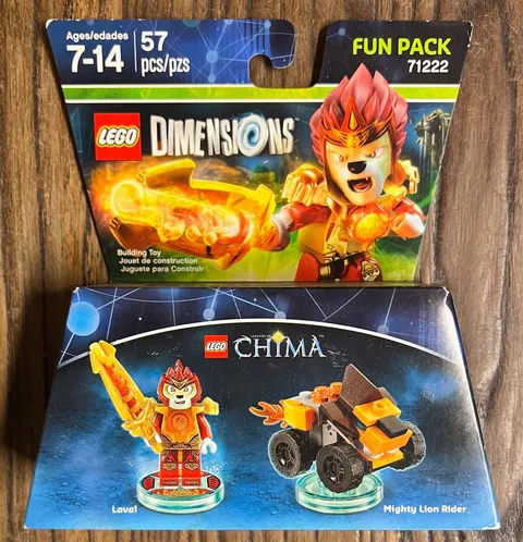 LEGO Dimensions 71222 Laval Fun Pack Legends of Chima Mighty Lion Rider 57pc NEW