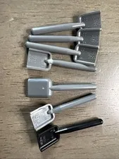 LEGO 3837 Shovel Dark Bluish Gray Black 7 Pieces