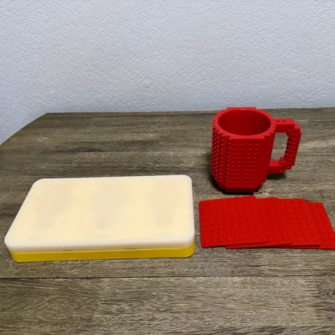 LEGO Kitchen Lot Minifigure Popsicle Mold Case Silicone Mats + Brick Mug