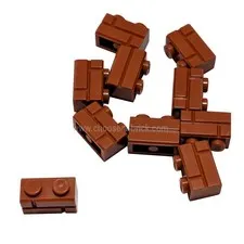 100x LEGO 1x2 Masonry Brick Dark Orange