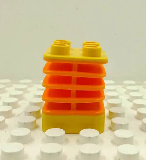 Lego Duplo Primo Ribbed Flexible Connector orange/yellow