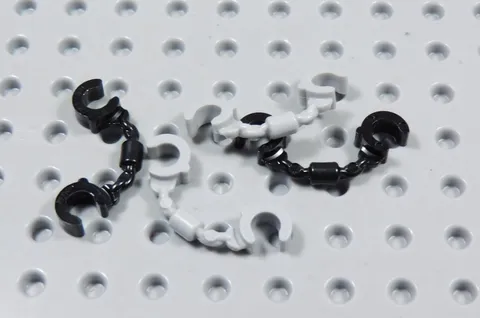 LEGO Lot of 4 Handcuffs Accessory Minifig Black Light Bluish Gray BL