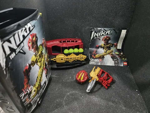 VINTAGE LEGO Bionicle Inika Toa Jaller 8727 Incomplete | Canister Manual & Zamor