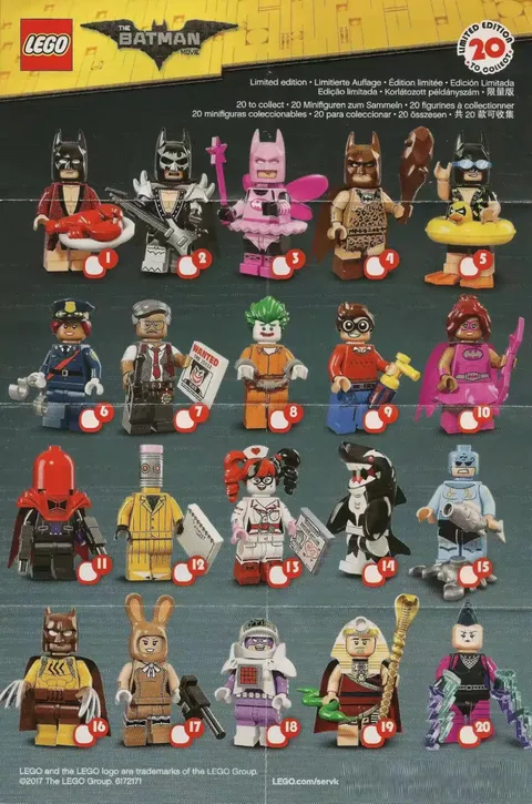 LEGO 71017 Batman Movie Series 1 – Complete Set of 20 Minifigures | NEW & SEALED
