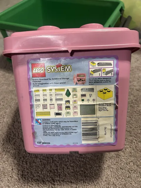Lego Universal Basic Building Set Specially for Her 345 Bucket 1980s (empty)