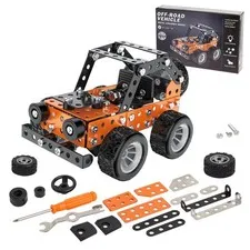 Building Sets Stem Assembly Metal 3D Puzzle OffRoad Model Car Building Kit Co...