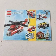 LEGO CREATOR 31013 Red Thunder 3 in 1 Instruction Manual Only