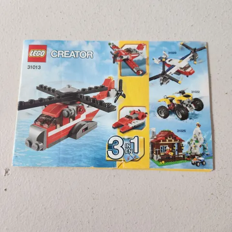 LEGO CREATOR 31013 Red Thunder 3 in 1 Instruction Manual Only