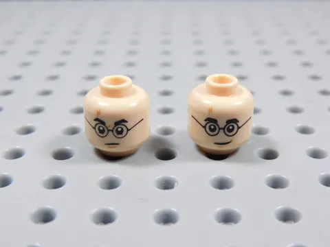 LEGO Lot of 2 Harry Potter Dual Sided Flesh Head Scar Glasses Minifig BG