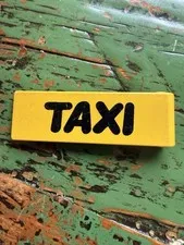 Vintage Lego DUPLO Taxi Replacement Part Taxi Logo