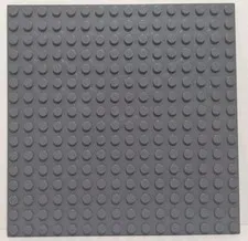 Lego Baseplate 16 x 16 Stud Size 5" x 5" Part #91405 Dark Bluish Gray