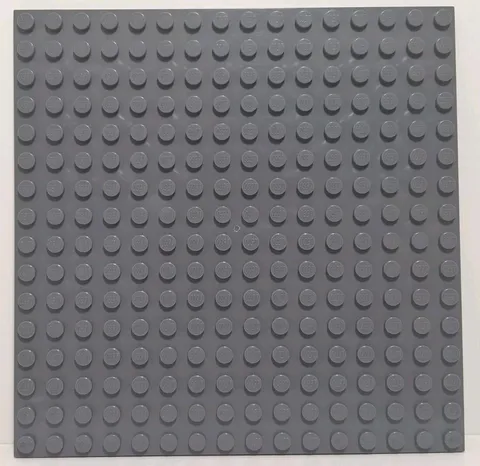 Lego Baseplate 16 x 16 Stud Size 5" x 5" Part #91405 Dark Bluish Gray