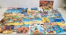 Vintage LEGO System Instruction Manual Lot Of 50 Mixed Town City Castle Space 