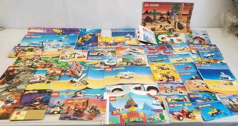 Vintage LEGO System Instruction Manual Lot Of 50 Mixed Town City Castle Space 