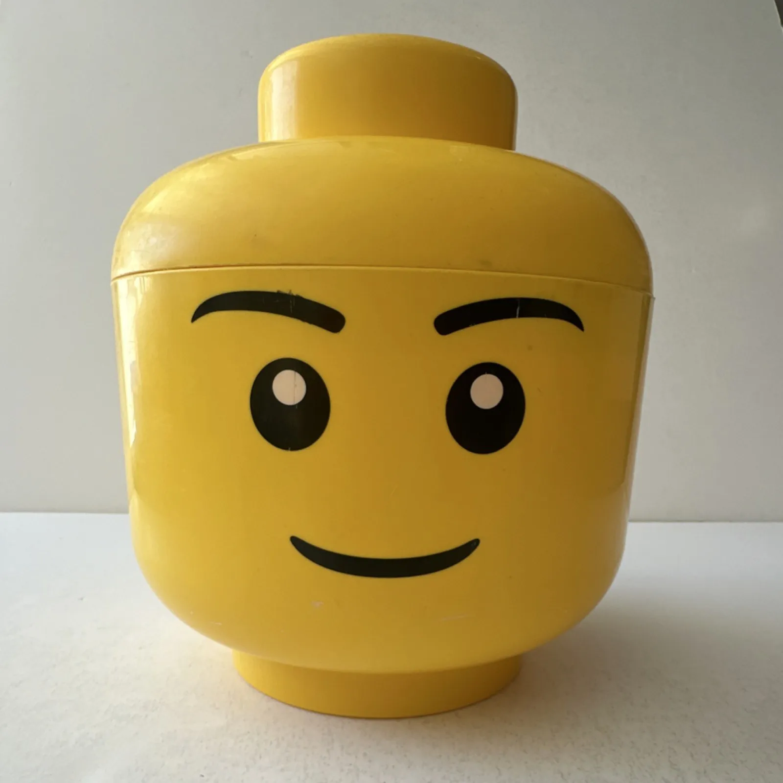 LEGO Stackable Storage Head Yellow Plastic Head Design 1 Compartment