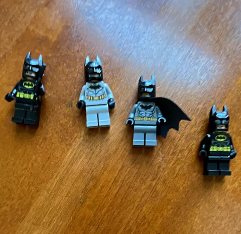 LEGO Batman Minifigures Lot of 4 Mixed Black and Gray Plastic