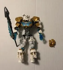 LEGO Bionicle Kopaka Master of Ice 70788 Incomplete With GOLD MASK