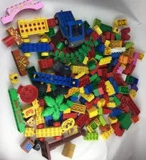 Huge MIXED LOT - OVER 5 LBS OF GENUINE LEGO DUPLO BLOCKS BRICKS Cars Trucks Tree