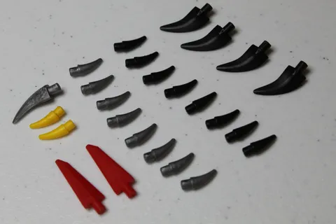 Collection of LEGO Animal Barbs / Horns / Teeth / Claws