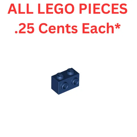 LEGO Brick 1x2 Studs One Side Dark Blue 11211 - Genuine LEGO Parts Pieces Bulk