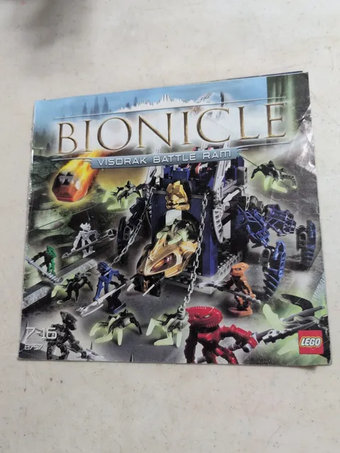 VINTAGE 2005 LEGO BIONICLE VISORAK BATTLE RAM 8757 INSTRUCTION BOOKLET ONLY