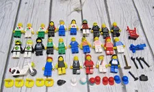 Lot of 26 LEGO Vintage Minifigures Space, Racing, Pirates, Motorcycle & More
