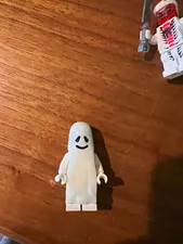 LEGO Ghost Minifigure White w/ Smiling Face Plastic LEGO Character Ghost