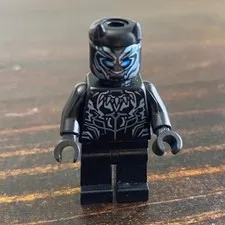 Genuine Lego Marvel 76099 Metallic Blue Black Panther Minifigure