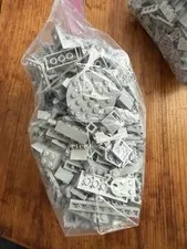 Lego 2lb Light Bluish Gray Random Pieces