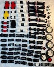 Lego Lot 1 Pound 4 Ounces Wheels, Tires, Rims for Car, Truck, Planes, 85+ pieces