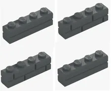 LEGO ® 4x brick 1x4 dark stone grey dark grey 15533 6055310 brick modified
