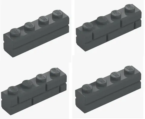 LEGO ® 4x brick 1x4 dark stone grey dark grey 15533 6055310 brick modified