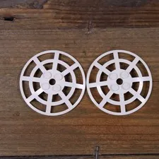 LEGO White Dish 6 x 6 Inverted Radar Webbed Type 1 Part 4285a Qty 2
