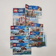 LEGO City Instruction Manuals 60215 60214 60209 Lot of 8 Books ONLY - No Bricks