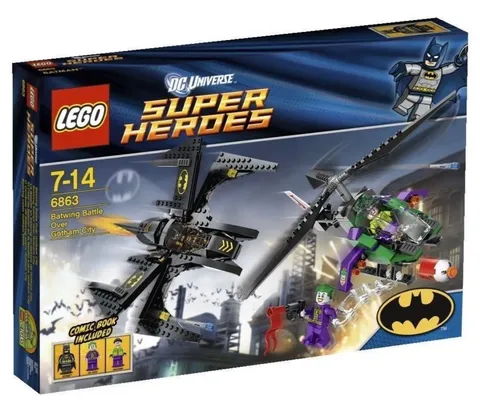 LEGO DC SUPER HEROES 6863 Batwing Battle Over Gotham City Batman Joker Complete