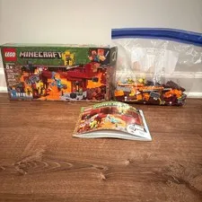 Lego Minecraft The Blaze Bridge Set With Box Manual 21154 Near Complete