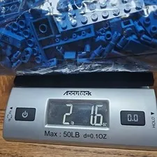 Bulk Lot Of 2+ Lbs Loose Blue Lego Parts & Pieces- Bricks, Tiles