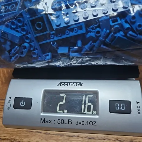 Bulk Lot Of 2+ Lbs Loose Blue Lego Parts & Pieces- Bricks, Tiles