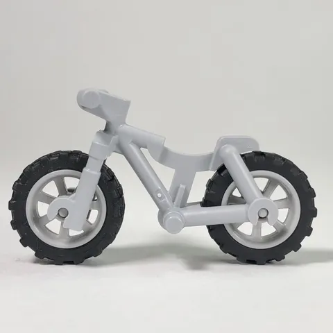 LEGO Light Gray Heavy Mountain Bike Light Gray Rims Bicycle Riding Cycle