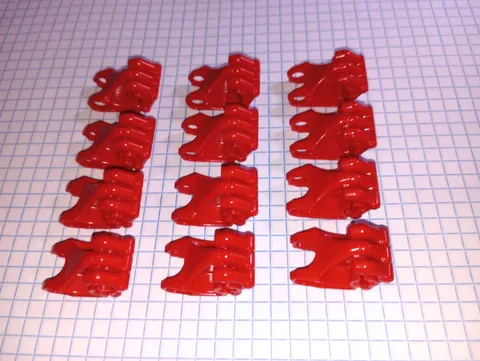 12 Bionicle Lego 64251 Red Bionicle Fist w/ Axle Hole - 3 fingers WYSIWYG 12 Red