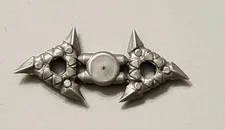 NEW LEGO® Minifigure Weapon Shuriken Throwing Star Textured Grips Flat Silver