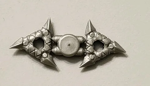 NEW LEGO® Minifigure Weapon Shuriken Throwing Star Textured Grips Flat Silver