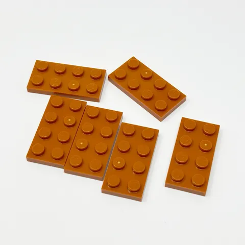 3020 LEGO Parts Plate 2x4 DARK ORANGE (6)