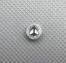 LEGO Round 1x1 Trans Clear Tile Black Fly Minifigure Series 29 Trash Monster