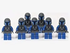 LEGO Star Wars Mandalorian Death Watch Warrior Minifigure Lot of 7 Blue sw0296