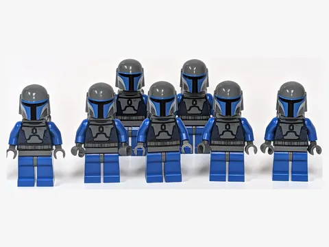 LEGO Star Wars Mandalorian Death Watch Warrior Minifigure Lot of 7 Blue sw0296