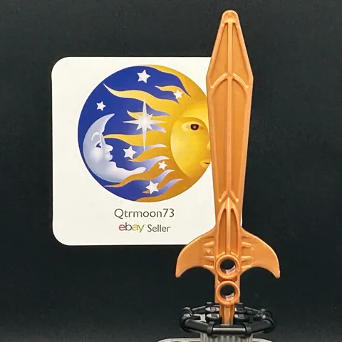 LEGO Brand KNIGHTS KINGDOM Large Figure WEAPON Part ~47460~ REDDISH GOLD x1